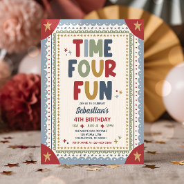 Invitación Día de diversión caprichoso para niños cumpleaños 