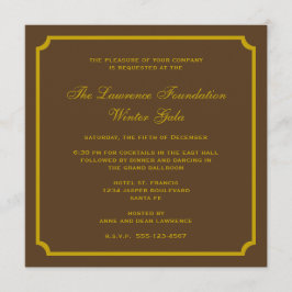 Invitación Día de fiesta corporativo del marco cuadrado