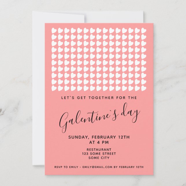 Invitación Día de Galentine (Anverso)