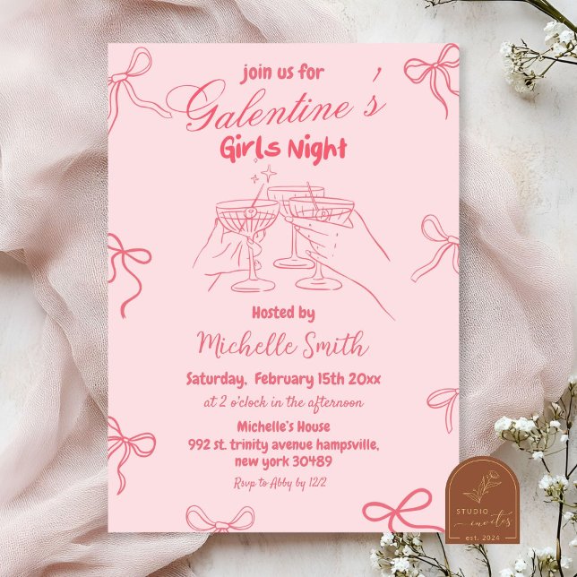 Invitación Día de Galentine Dibujado a Mano (Subido por el creador)
