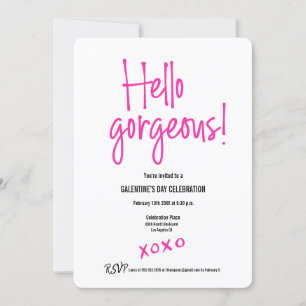 Invitación Día de Galentine Vaelentine Hola preciosa XOXO