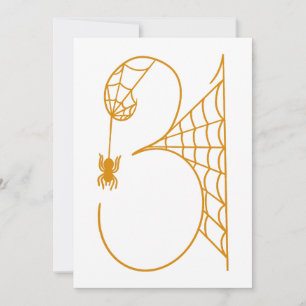 Invitación Día de Halloween 31 Telarañas