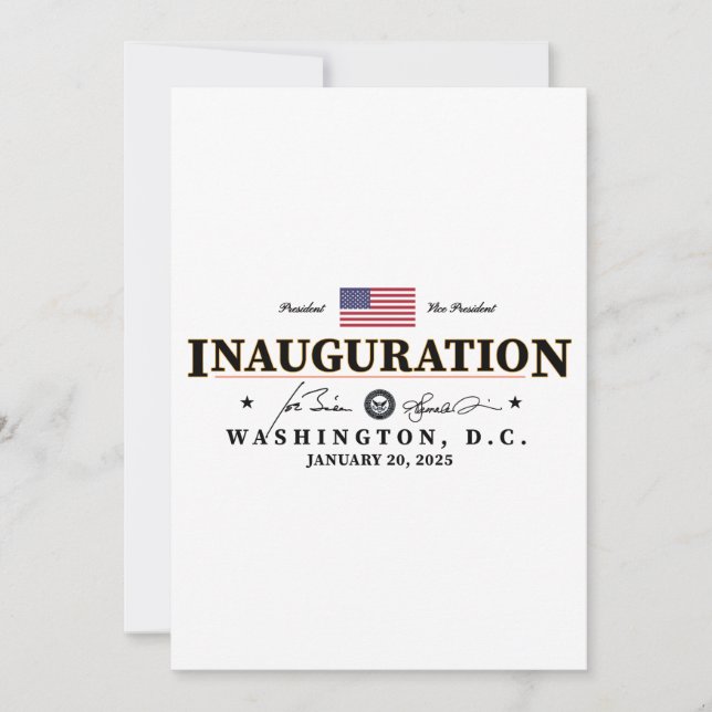 Invitación Día de Inauguración 2025 Fiesta Joe Biden Watch (Anverso)