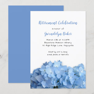 Invitación Día de Jubilación de la Fiesta de la Hidrangea Azu