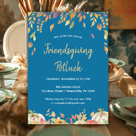 Invitación Día de la Amistad Gracias Potluck Cae