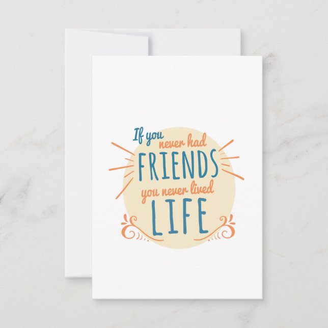 Invitación Día de la amistad sin amigos sin vida (Anverso)
