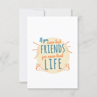 Invitación Día de la amistad sin amigos sin vida