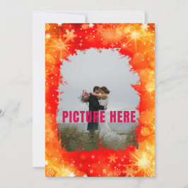 Invitación Día de la Boda Foto Personalizada Brillante y Colo