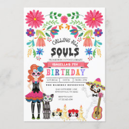 Invitación Día de la Calavera del Azúcar Día de Halloween Mue