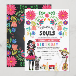 Invitación Día de la Calavera del Azúcar Día de Halloween Mue