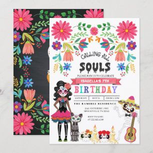 Invitación Día de la Calavera del Azúcar Día de Halloween Mue