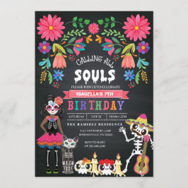 Invitación Día de la Calavera del Azúcar Día de Halloween Mue