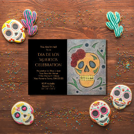 Invitación Día de la Calavera del Azúcar en la Halloween muer