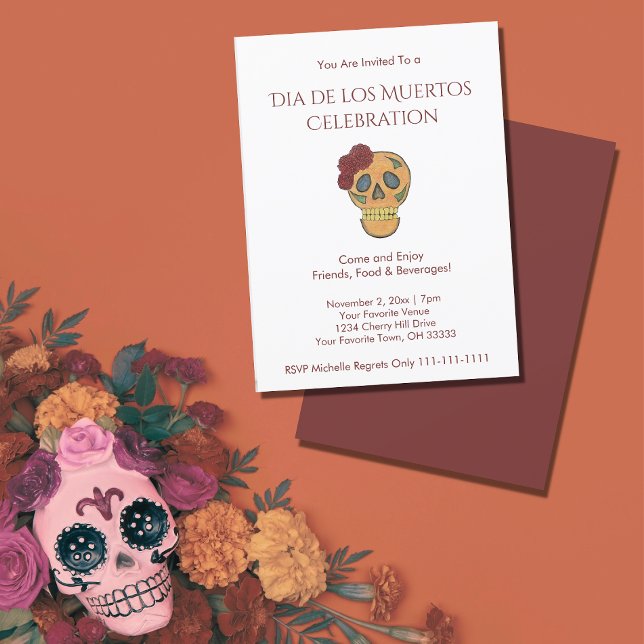 Invitación Día de la Calavera del Azúcar Muerta Halloween de  (Subido por el creador)