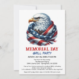 Invitación Día de la Conmemoración Fiesta BBQ | Grill de fond