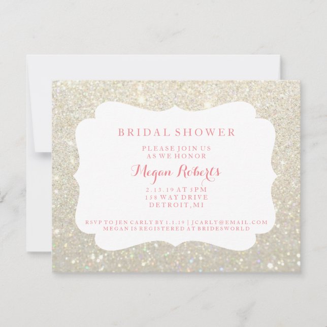 Invitación - Día de la Ducha Bridal de Fab de Oro  (Anverso)