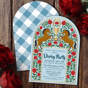 Invitación Día de la fiesta de la Derby de carreras de caball