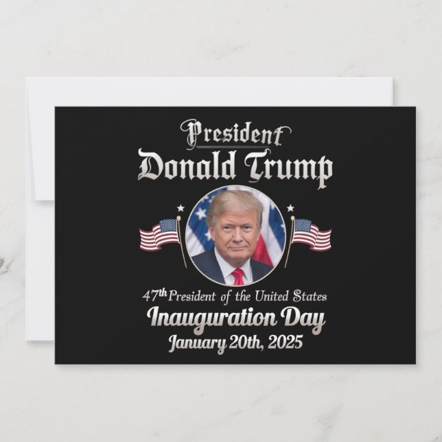 Invitación Día de la Inauguración de Trump 2025 47º president (Anverso)