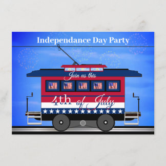 Invitación Día de la Independencia 4 de julio Fiesta BBQ fueg