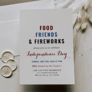 Invitación Día de la Independencia de Amigos de la Comida y F