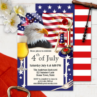 Invitación Día de la Independencia de Estados Unidos 4 de jul