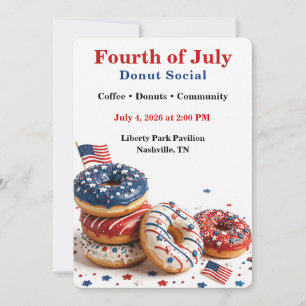 Invitación Día de la Independencia de Estados Unidos - Social