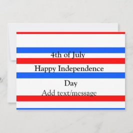Invitación Día de la independencia de las franjas azules roja