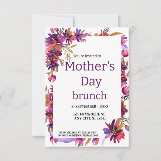 Invitación Día de la Madre Brunch (Anverso)