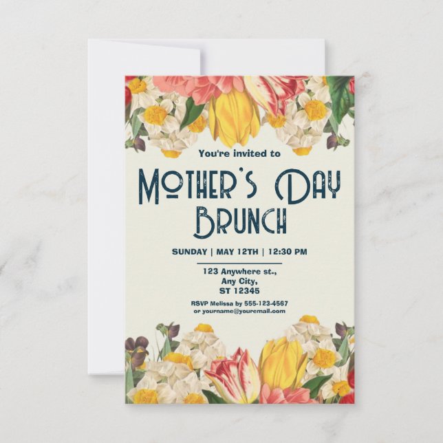 Invitación Día de la Madre Brunch (Anverso)