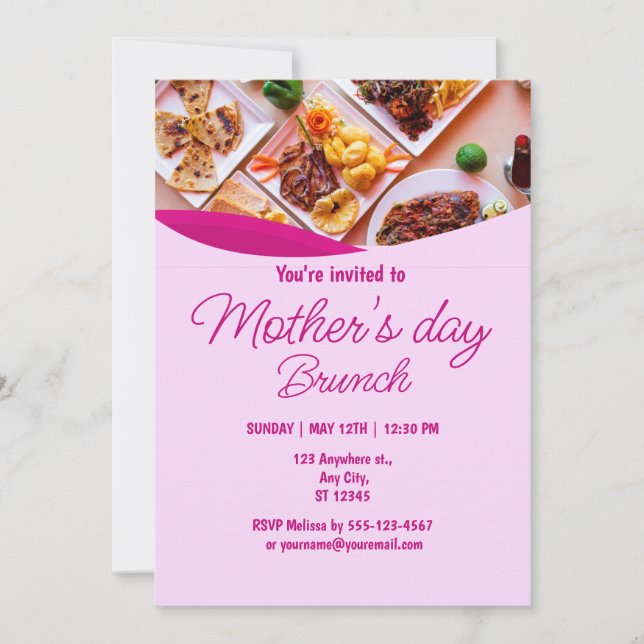 Invitación Día de la Madre Brunch (Anverso)