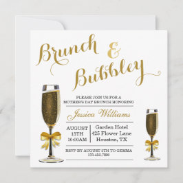 Invitación Día de la madre de Bubbly & Brunch