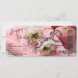 Invitación Día de la Madre Día de Spa Día de la Sorpresa