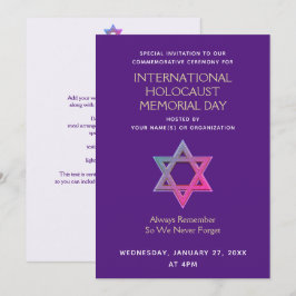 Invitación Día de la Memoria del Holocausto