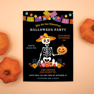 Invitación Día de la Muerte en la Fiesta de Halloween