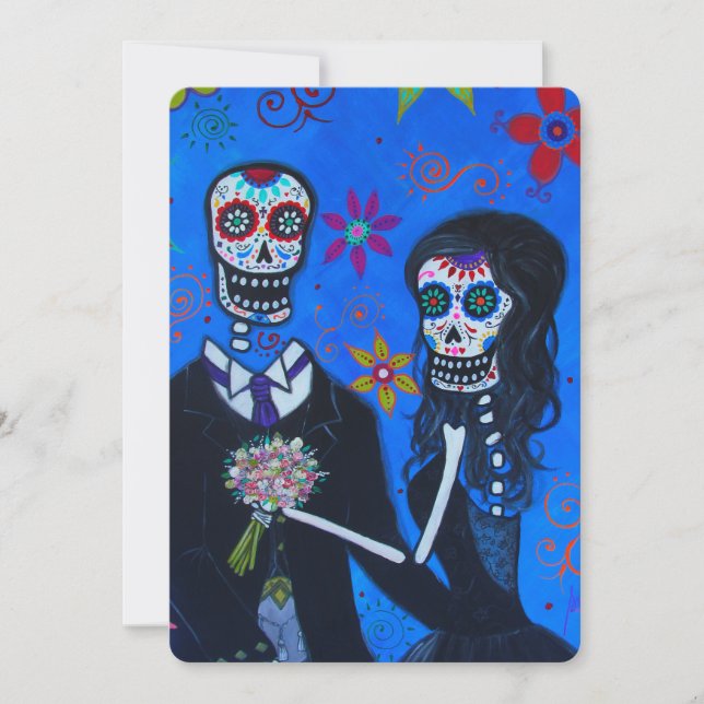 INVITACIÓN DÍA DE LA PAREJA MUERTA BODA (Anverso)