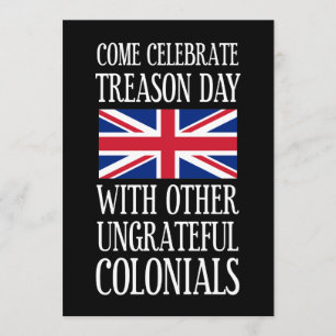 Invitación Día de la Traición Coloniales Ingratos Humor 4 de 