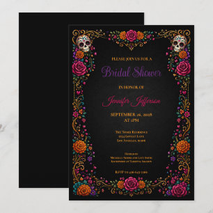 Invitación Día de las Calaveras de Azúcar Despedida de Solter