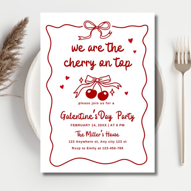 Invitación Día de las Galentinas, Fiesta nocturno de los Chic (Subido por el creador)