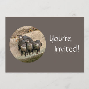 Invitación Día de las nutrias personalizadas en la fiesta de 