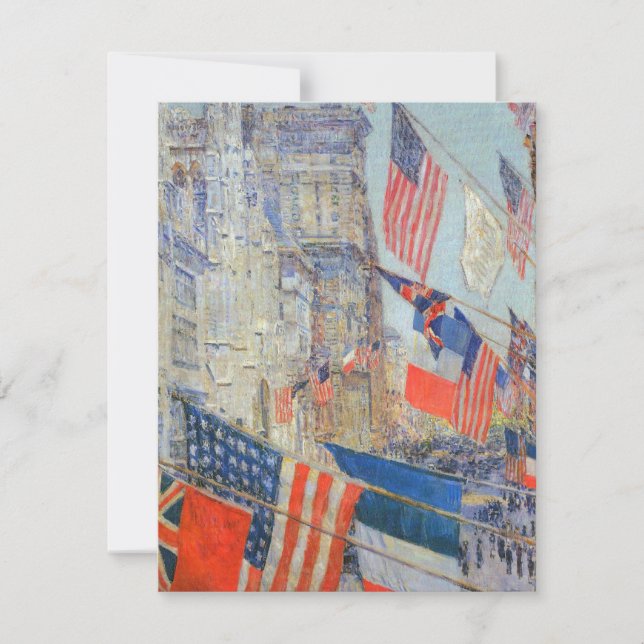 Invitación Día de los Aliados, mayo de 1917 por Childe Hassam (Anverso)