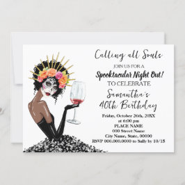 Invitación Día de los chicas sin vida Día de cumpleaños de Ha