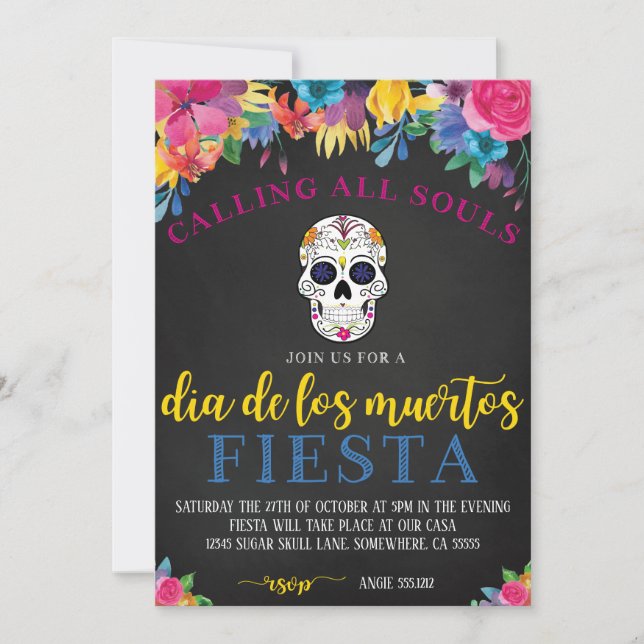 INVITACIÓN DÍA DE LOS MUERTOS (Anverso)