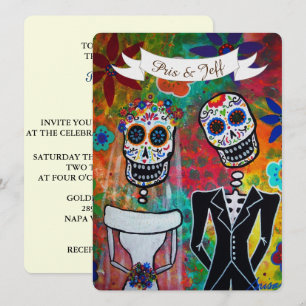 INVITACIÓN DIA DE LOS MUERTOS BODA