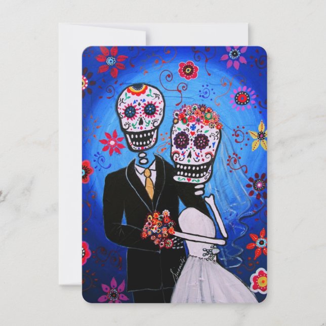 INVITACIÓN DIA DE LOS MUERTOS BODA (Anverso)