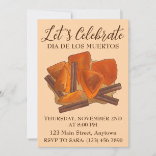 Invitación Dia De Los Muertos Calabaza Mexicana en Tacha Food