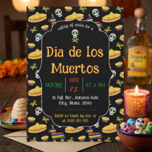 Invitación Día de los Muertos Fiesta de Día de los Muertos