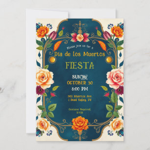 Invitación 💀🎉Día de los Muertos Fiesta Más Allá