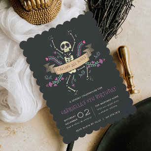 Invitación Día de los Muertos Niños temáticos Fiesta de cumpl