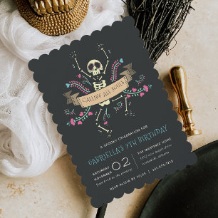 Invitación Día de los Muertos Niños temáticos Fiesta de cumpl