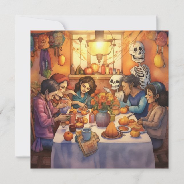 Invitación "Dia de los Muertos", Recuerdos y fiestas (Anverso)